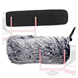 SUNMON Windscreen Muff and Foam for Rode VideoMic Go Mic Camera Microphone, DeadCat Go Indoor Outdoor Microphone Windshield (2 PACK)