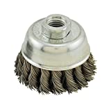 IVY Classic 38901 3-Inch x 5/8-Inch-11 Arbor, Stainless Steel Knot Wire Cup Brush - 0.020-Inch Coarse, 1/Card