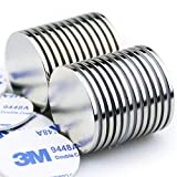 Strong Neodymium Disc Magnets Stronger Than N35 Rare Earth Magnets - 1.26 inch x 0.08 inch, Pack of 24