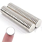 MIN CI 50Pcs Super Strong Neodymium Magnets Disc, 15 x 3mm Decorative Round Fridge Rare Earth Magnets, Fun Small Refrigerator Magnets for Whiteboard, Cute Locker Magnets, for Crafts Dry Erase Board