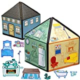 My Little House Interactive 1.25 Ft Tall Felt Playhouse and Board for Early Language and Vocabulary Development with 36 Matching Pieces