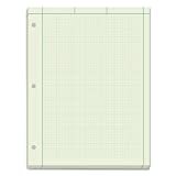 TOPS Engineering Computation Pad, 8-1/2" x 11", Glue Top, 5 x 5 Graph Rule on Back, Green Tint Paper, 3-Hole Punched, 200 Sheets (35502)