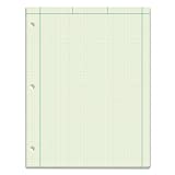 TOPS Engineering Computation Pad, 3-Hole Punched, 8.5 x 11 Inches, 5 Squares per Inch, 100 Sheets, Green, (35510)