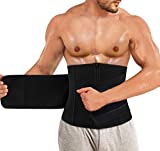 TAILONG Mens Waist Trimmer Belt Neoprene Waist Trainer for Weight Loss Slimming Body Shaper Workout Belly Band Sports Girdles (Black, XX-Large)