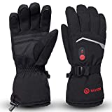SAVIOR HEAT Heated Gloves, Unisex Rechargeable Battery Powered Electric Heating Glove for Winter Outdoor Working Snow Ski Snowboarding Snowmobiling Motorcycle Riding (Black S66B, X-Large)