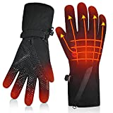 Savior Heated Gloves Electric Rechargeable Cold Gloves for Men, Cycling Gloves Women Men Gifts for Christmas, Touch Screen Glove for Running Workout Motorcycle Ski Hunting Biking Fishing