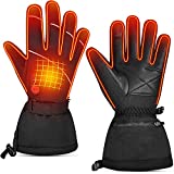 Savior Heated Glove Ski Gloves - Rechargeable Battery Warmer Waterproof Breathable Snowboard Gloves, Warm Winter Snow Gloves, Fits Both Men & Women (S)