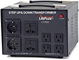5000 Watt Voltage Converter Transformer by LiteFuze - Step Up/Down - 110V/220V - Circuit Breaker Protection -Heavy Duty/ - Convertingbox Technology - LT Series - Perfect Converter [5-Years Warranty]