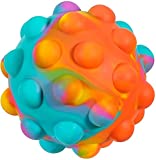Pop Ball 3D Sensory Stress Balls Fidget Sensory Toys, Push Bubble Popper Fidget Toy for Hand Exercise, Anxiety Relief, Focus, Bouncing Ball Squeeze Toys BPA Free Food Grade Silicone for Kids Adults