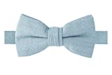 Spring Notion Boys' Linen Blend Pre-Tied Bow Tie, Steel Blue S