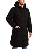 Vince Camuto Men's Long Insulated Warm Winter Coat Parka, Black, X-Large