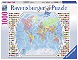 Ravensburger Political World Map 1000 Piece Jigsaw Puzzle for Adults – Every Piece is Unique, Softclick Technology Means Pieces Fit Together Perfectly, White