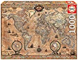 Educa Antique World Map 1000-Piece Puzzle , Brown