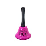 Funny Handheld Ring for Sex/Hug/Kiss/Santa/A Dream Come True RingBell,Novelty Romantic Gift for Husband Wife Valentines Day,Restaurant Hotel Home Ornament Party Supply (Ring for a Hug)