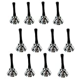 NOVELTY GIANT WWW.NOVELTYGIANT.COM Silver Tone Metal Wedding Handheld Christmas Bell Ring for A Kiss 12 PK