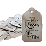 Ring the Bell for Kisses from the new Mr and Mrs Tea Stained Tags (my MEDIUM size tag) 1 3/8" x 2 1/2" set of 100 tags