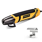 SEEKONE Mini Heat Gun, 350W 662â„‰ Handheld Hot Air Gun Tool with Reflector Nozzle and 4.9Ft Long Cable for Craft Embossing, Shrink Wrapping and Stripping Paint