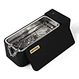 TOOLIOM Ultrasonic Glasses Cleaner 20Ounces 600ML 50kHz Ultrasonic Jewelry Cleaner Portable for Jewelry,Eyeglasses, Rings, Coins, Denture, Utensils, Chain