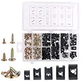 170Pcs Auto Car U-Clip U Nut and Screw Assortment Kit for Dash Door Panel Interior SAE