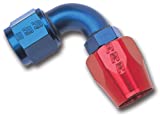 Russell 610160 Red/Blue Anodized Aluminum -6AN 90-Degree Hose End