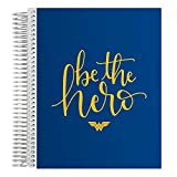 8.5" x 11" Spiral Bound Productivity Notebook - Wonder Woman Be The Hero. 160 Lined Page & to Do List Organizer Notebook. 80Lb Thick Mohawk Paper. Stickers Included by Erin Condren.