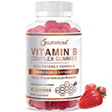 O NUTRITIONS Vitamin B Complex Vegan Gummies with Vitamin B12, B7 as Biotin, B6, B3 as Niacin, B5, B6, B8, B9 as Folate for Stress, Energy and Healthy Immune System-Prenatal Vitamins (1 Pack)