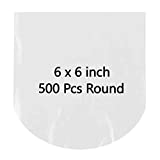 Round 500 PCS 6" x 6" Odorless PVC Clear End Shrink Wrap Bags for Soaps, Bottles, Bath Bombs Packaging, DIY Handmade Crafts Bags, Round. New Product.Use Better