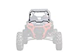 SuperATV Heavy Duty Clear Scratch Resistant Full Windshield for 2018+ Polaris RZR XP Turbo S / 2019+ XP 4 Turbo S | 1/4" Thick Polycarbonate 250 Times Stronger Than Glass | Hard Coated | USA Made!