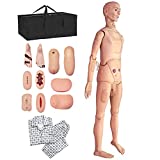 MZBZYU 5.4ft Life Size Patient Care Manikin Training CPR Simulator Basic Geri Nursing Skills Geriatric Human Model Mannequin Full Body for Students Education Teaching Medical Training Skills