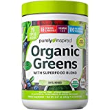 Greens Powder Smoothie Mix | Purely Inspired Organic Greens Powder Superfood, Unflavored, 24 Servings (Package May Vary), 8.57 Ounce (Pack of 1)