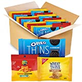 OREO Thins Chocolate Sandwich Cookies, RITZ Cheese Crispers Cheddar Chips & Wheat Thins Crackers Variety Pack, 48 Snack Packs