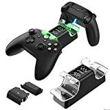 Supgear Dual Controller Charging Dock Fast Charger Stand for Xbox Series X, Xbox Series S with 2PSC 1000mAh Rechargeable Battery Pack Base storage Features LED Indicator Charging Cable