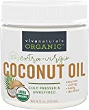 Organic Coconut Oil, Cold-Pressed - Natural Hair Oil, Skin Oil and Cooking Oil with Fresh Flavor, Non-GMO Unrefined Extra Virgin Coconut Oil (Aceite de Coco), USDA Organic, 16 oz