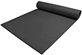 YogaAccessories 1/4" Thick High-Density Deluxe Non-Slip Exercise Pilates & Yoga Mat, Black
