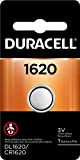 Duracell 1620 3V Lithium Battery, 1 Count Pack, Lithium Coin Battery for Medical and Fitness Devices, Watches, and more, CR Lithium 3 Volt Cell
