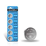 CELEWELL CR1620 5 Pack for Key Fob Tracker 70mAh 3V Lithium Battery 5-Year Warranty