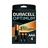 Duracell Optimum AAA Batteries | 4 Count Pack | Lasting Power Triple A Battery | Alkaline AAA Battery Ideal for Household and Office Devices | Resealable Package for Storage