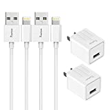 iPhone Chargers Pantom 2-Pack Wall Charger Adapter Plugs with 2-Pack 5-Feet Cables Charge Sync Compatible with iPhone Xr/Xs/Xs Max/8/8 Plus/7/7 Plus/6s/6s Plus/5se/5c/5 and iPads (White)