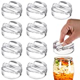 TOPZEA 9 Pack Fermentation Glass Weights with Easy Grip Handle for Wide Mouth Mason Jar Pickling Jars for Sauerkraut, Vegetables, and Other Fermented Food