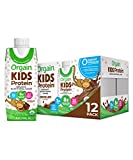 Orgain Organic Kids Protein Nutritional Shake, Chocolate - 8g of Protein, 22 Vitamins & Minerals, Fruits & Vegetables, Gluten Free, Soy Free, Non-GMO, 8.25 Fl Oz (Pack of 12)