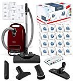 Miele Complete C3 SoftCarpet HEPA Canister Vacuum Cleaner with SEB228 SoftCarpet Powerhead Bundle - Includes Miele Performance Pack 16 Type GN AirClean Genuine FilterBags + Genuine AH50 HEPA Filter