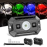 Nirider UTV Dome Light with Switch Roll Bar Mount LED Light Utility Roll Cage Light Courtesy Light Map Universal Interior Light Bar for UTV ATV Polaris RZR Can Am Truck Car Offroad - White RGB Strobe