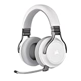 Corsair Virtuoso RGB Wireless Gaming Headset - High-Fidelity 7.1 Surround Sound w/Broadcast Quality Microphone - Memory Foam Earcups - 20 Hour Battery Life - Works with PC, PS5, PS4 – White, Premium