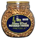 Utz Honey Wheat Braided Pretzel Twists – 56 oz Barrel – Sweet Honey Taste, Thick, Crunchy Pretzel Twists, Perfect for Dipping and Snacks, Zero Cholesterol Snack Food