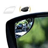 "Superfan" Car Blind Spot Mirror by Safe View Company - Change Lanes w Confidence, Frameless HD Convex Glass, Seamlessly Contours to Rear View Side Mirrors, Peel & Stick (2Pack)