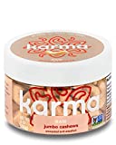 Karma Nuts Jumbo Cashews, Whole, Vegan, Gluten Free, Buttery Snack Nuts, Natural, Low Net Carb, No Sugar Added, Keto Friendly, 1 Jar (Raw)