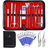 Advanced Dissection Kit Biology Lab Anatomy Dissecting Set with Stainless Steel Scalpel Knife Handle Blades for Medical Students and Veterinary by InstaSkincare (20 Pcs)