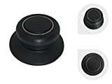 Melzon Cookware Universal Replacement Lid Knob – Heat Resistant, Bakelite Kitchen Pot Lid Handle, Black w/Silver Lining (1)