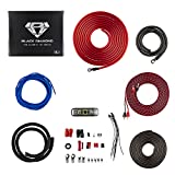 Black Diamond Dia-AK4 Amplifier Wiring Kit – 4 Gauge Amp Kit 1200W Amp Installation Cable Kit – Ampkit4 Helps Make Connections, Brings Power to Your Radio, Subwoofers, Speakers with Super Flex Wire