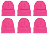Gelante Unisex Knitted Winter Beanie Hat 6 Pcs 2040-Light Pink-6PC
